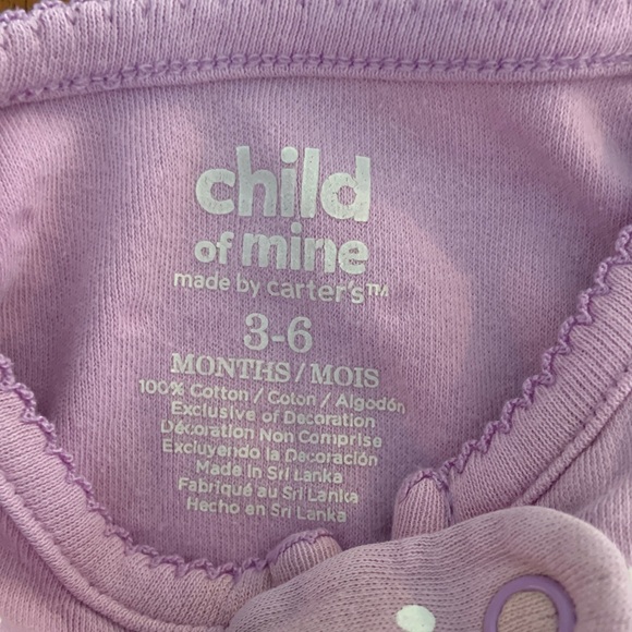 🍊5/$25 Carter's Lavender and White Polka Dot Footie size 3-6m - Picture 7 of 7